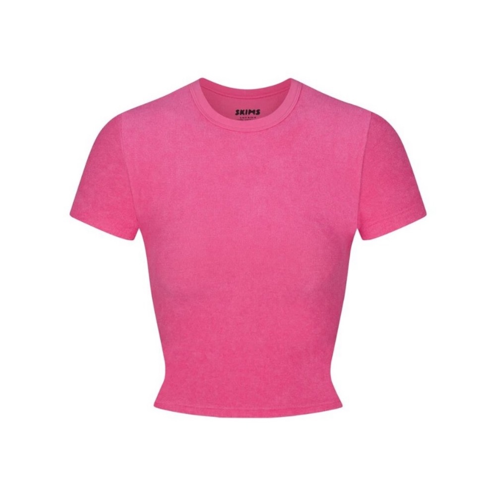 Skims Terry Lounge Seamless Crop Tee